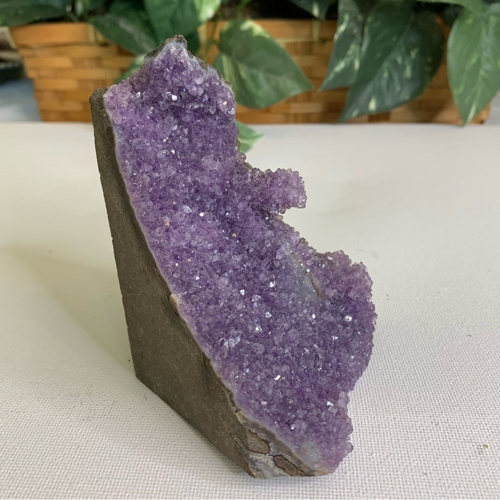 Large Purple Amethyst Crystal Cluster Geode Uruguay Cathedral Gemstone 4.75"x4.5 - Picture 6 of 16